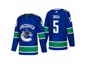 Mens adidas Vancouver Canucks #5 Luca Sbisa 2017-2018 Season Home Jersey