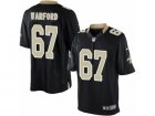 Mens Nike New Orleans Saints #67 Larry Warford Limited Black Team Color NFL Jersey