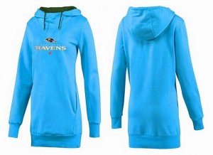 Women Baltimore Ravens Logo Pullover Hoodie-058