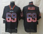 Nike Chicago Bears #69 Allen Black Jerseys(USA Flag Fashion Elite)