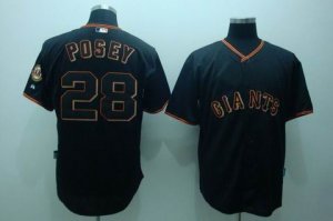 mlb san francisco giants #28 posey black[cool base]