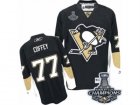 Mens Reebok Pittsburgh Penguins #77 Paul Coffey Premier Black Home 2017 Stanley Cup Champions NHL Jersey