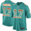 Mens Nike Miami Dolphins #17 Ryan Tannehill Limited Aqua Green Strobe NFL Jersey