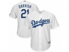 Youth Yu Darvish #21 Los Angeles Dodgers Replica Home White Cool Base Jerse