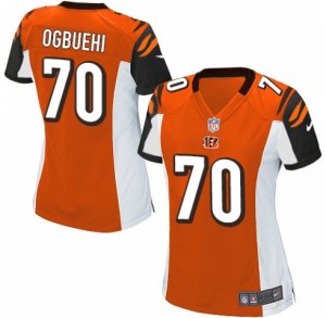 Womens Nike Cincinnati Bengals #70 Cedric Ogbuehi Game Orange Alternate NFL Jersey