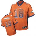 Nike Denver Broncos #18 Peyton Manning Orange Jersey(Elite Drift Fashion)