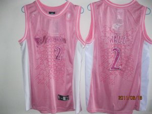 women nba washington wizards #2 wall pink