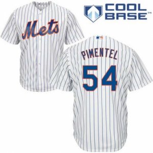 Men\'s Majestic New York Mets #54 Stolmy Pimentel Authentic White Home Cool Base MLB Jersey