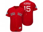 Mens Boston Red Sox #15 Dustin Pedroia 2017 Spring Training Flex Base Authentic Collection Stitched Baseball Jersey
