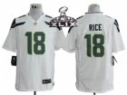 2015 Super Bowl XLIX Nike NFL Seattle Seahawks #18 Sidney Rice White Game Jerseys