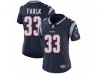 Women Nike New England Patriots #33 Kevin Faulk Vapor Untouchable Limited Navy Blue Team Color NFL Jersey