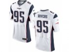 Mens Nike New England Patriots #95 Derek Rivers Elite White NFL Jersey