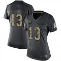 Nike Raiders #13 Odell Beckham Jr Black Camo Women Salute to Service Limited Jersey