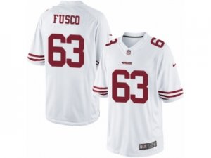 Mens Nike San Francisco 49ers #63 Brandon Fusco Limited White NFL Jersey