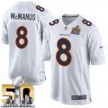 Nike Denver Broncos #8 Brandon McManus White Super Bowl 50 Men Stitched NFL Game Event Jersey