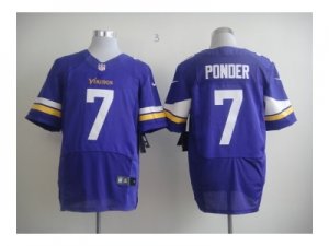 Nike NFL Minnesota Vikings #7 Christian Ponder Purple Jerseys(NEW Elite)