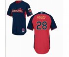 mlb 2014 all star jerseys san francisco giants #28 posey blue-red