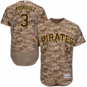 Men\'s Majestic Pittsburgh Pirates #3 Sean Rodriguez Camo Flexbase Authentic Collection MLB Jersey