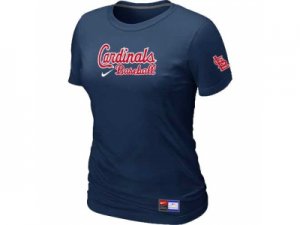 Women St. Louis Cardinals Nike D.Blue Short Sleeve Practice T-Shirt