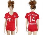 Womens Bayern Munchen #14 Pizarro Home Soccer Club Jersey