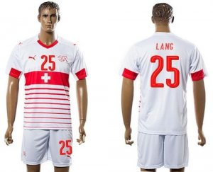 Switzerland #25 Lang Away Soccer Country Jersey