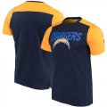Los Angeles Chargers NFL Pro Line by Fanatics Branded Iconic Color Blocked T-Shirt Navy Gold