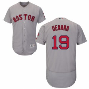 Men\'s Majestic Boston Red Sox #19 Koji Uehara Grey Flexbase Authentic Collection MLB Jersey