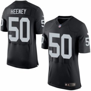 Mens Nike Oakland Raiders #50 Ben Heeney Elite Black Team Color NFL Jersey