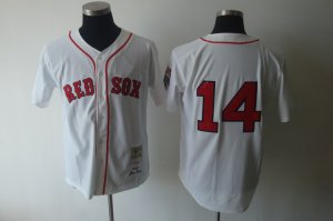 mlb boston red sox #14 jim rice m&n white