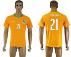 Cote d'lvoire #21 Giovanni Home Soccer Country Jersey