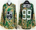 Youth nhl jerseys los angeles kings #99 gretzky camo[patch C]