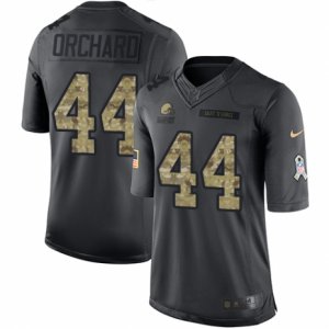 Men\'s Nike Cleveland Browns #44 Nate Orchard Limited Black 2016 Salute to Service NFL Jersey