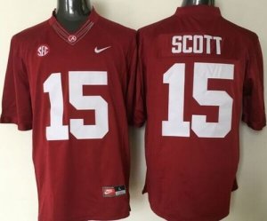 NCAA Alabama Crimson Tide #15 JK Scott Red Stitched Jersey