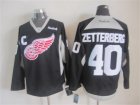 NHL Detroit Red Wings #40 Henrik Zetterberg Training black jerseys