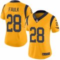 Women's Nike Los Angeles Rams #28 Marshall Faulk Limited Gold Rush NFL Jersey