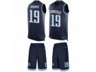 Nike Tennessee Titans #19 Tajae Sharpe Limited Navy Blue Tank Top Suit NFL Jersey