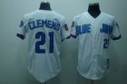 mlb toronto blue jays #21 clemens m&n white