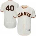 2016 Men San Francisco Giants #40 Madison Bumgarner Majestic Cream Flexbase Authentic Collection Player Jersey