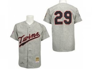 MLB Minesota Twins #29 Rod Carew Grey Throwback jerseys