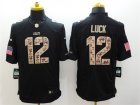 Nike Colts #12 Andrew Luck Black Salute To Service Limited Jersey