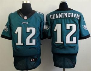 Nike Philadelphia Eagles #12 Cunningham Green Elite Jerseys