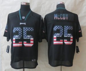 Nike Philadelphia Eagles #25 McCoy Black Jerseys(USA Flag Fashion Elite)