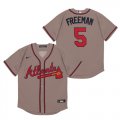 Braves #5 Freddie Freeman Gray 2020 Nike Cool Base Jersey