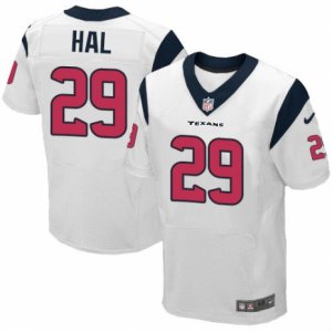 Mens Nike Houston Texans #29 Andre Hal Elite White NFL Jersey