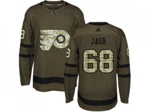 Adidas Philadelphia Flyers #68 Jaromir Jagr Green Salute to Service Stitched NHL Jersey