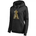 Womens Los Angeles Angels of Anaheim Gold Collection Pullover Hoodie Black