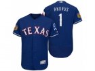 Mens Texas Rangers #1 Elvis Andrus 2017 Spring Training Flex Base Authentic Collection Stitched Baseball Jersey