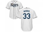 Youth Tampa Bay Rays #33 Derek Norris White Cool Base Stitched MLB Jersey