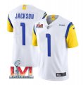 Nike Rams #1 Desean Jackson White 2022 Super Bowl LVI Vapor Limited Jersey