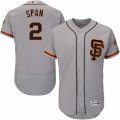 Mens Majestic San Francisco Giants #2 Denard Span Gray Flexbase Authentic Collection MLB Jersey